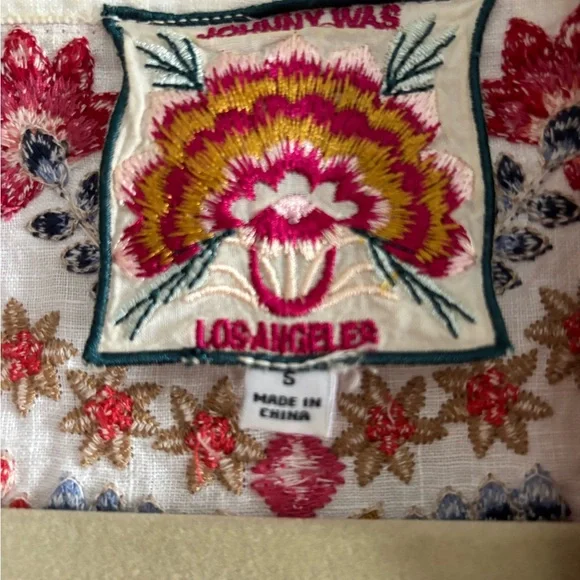 Johnny Was white linen jacket w/ embroidery size S. Major price drop!! - Picture 6 of 6